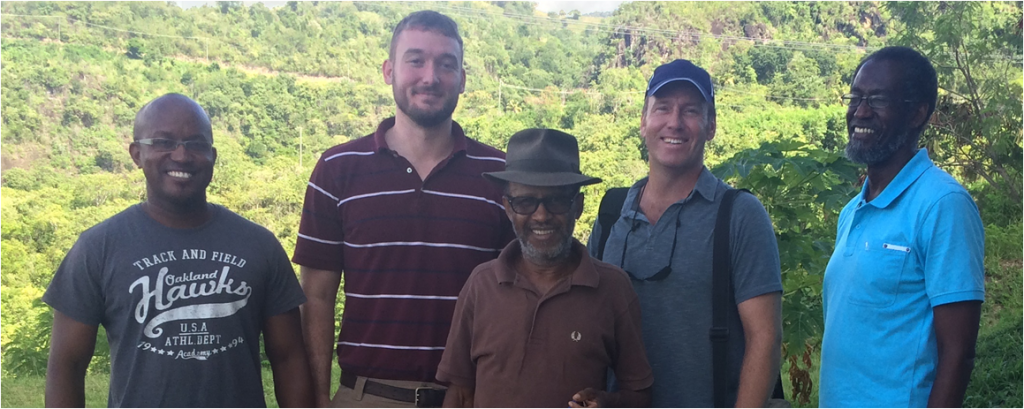 Jack Amler (IWT) with members of CCIF and WWWS in Canaries, St. Lucia
